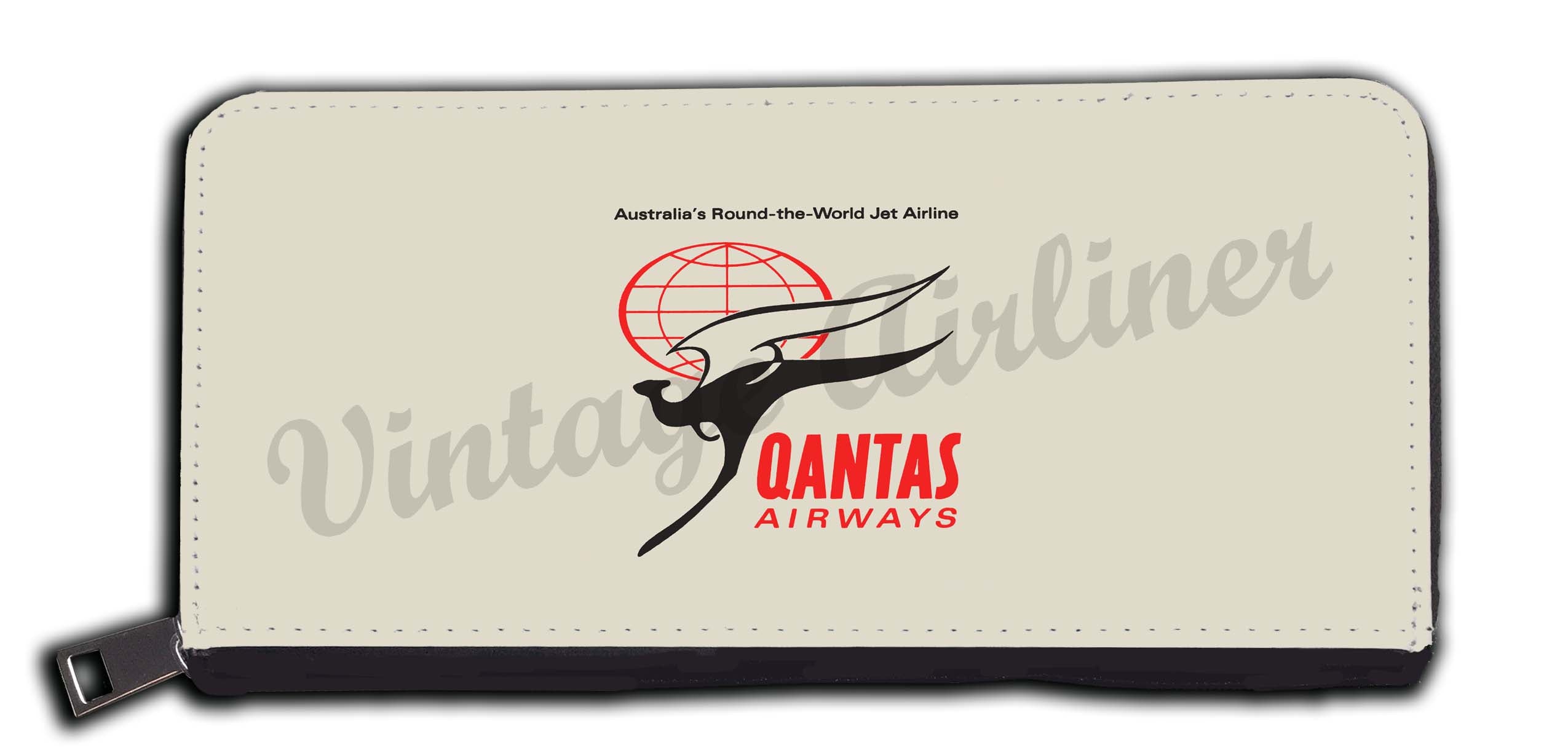 QANTAS Airways 1950's Vintage Bag Sticker Wallet