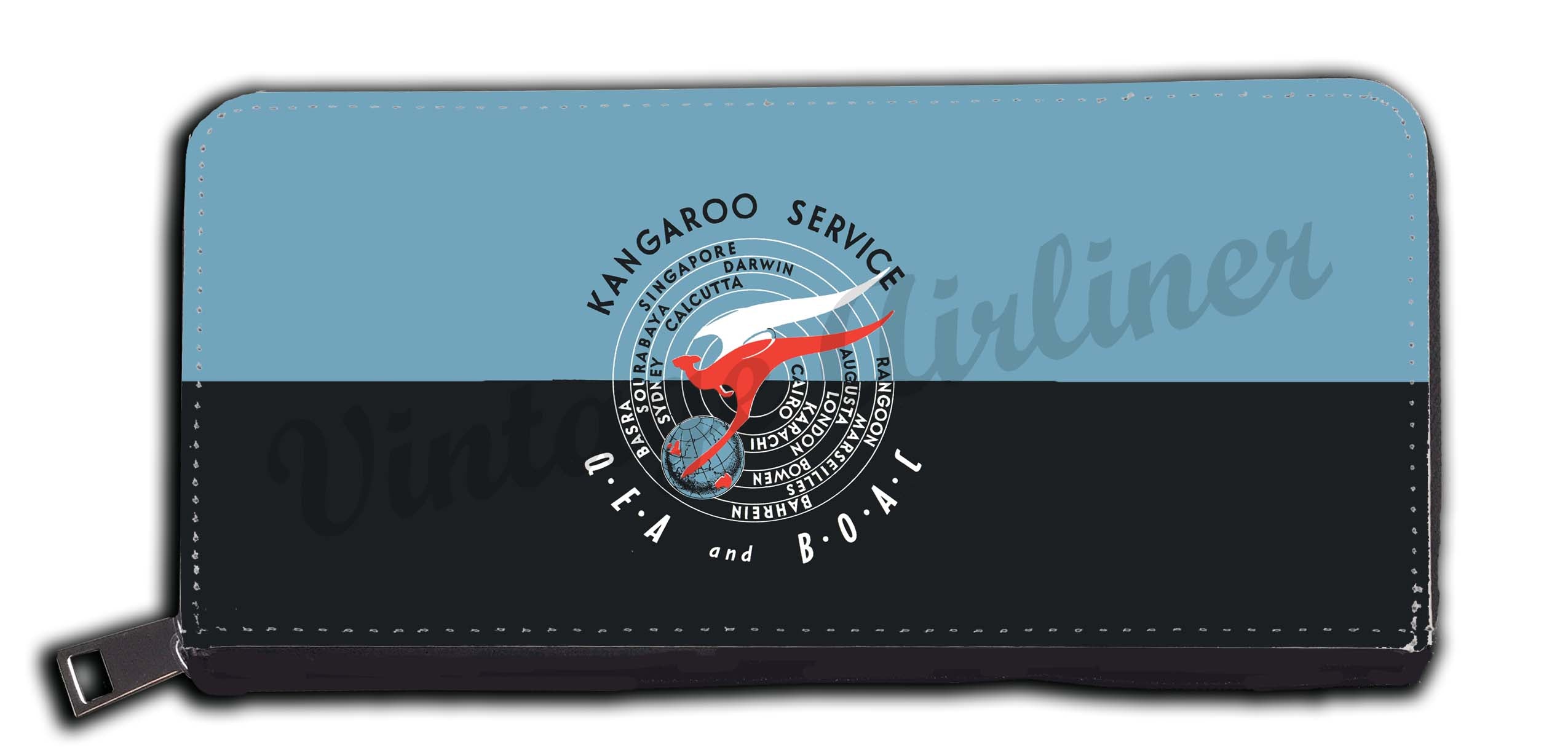 QANTAS Empire Airways 1950's Vintage Bag Sticker Wallet