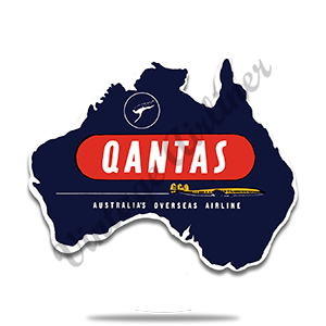QANTAS Australia Round Sandstone Coaster