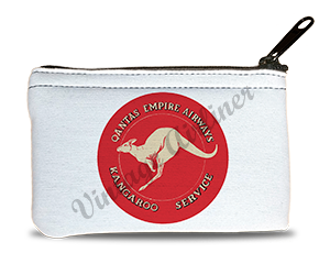 QANTAS Empire Airways 1940's Vintage Bag Sticker Rectangular Coin Purse