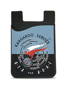 QANTAS Empire Airways 1950's Bag Sticker Card Caddy