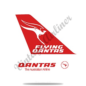 QANTAS Round Sandstone Coaster