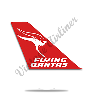 QANTAS Tail Logo Round Sandstone Coaster