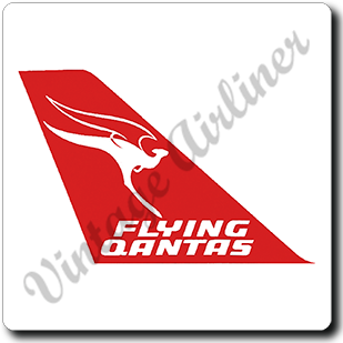 QANTAS Tail Logo Square Sandstone Coaster