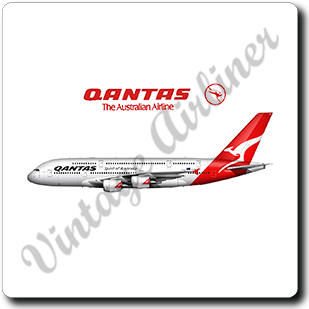 QANTAS A380  -  Square Sandstone Coaster