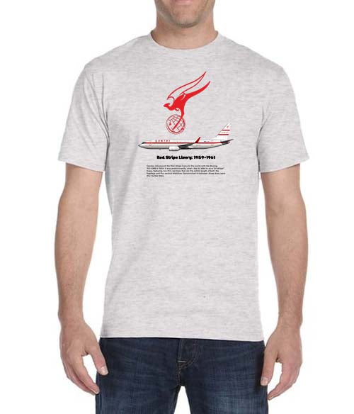 QANTAS - Red Stripe Livery: 1959-1961 - T-Shirt