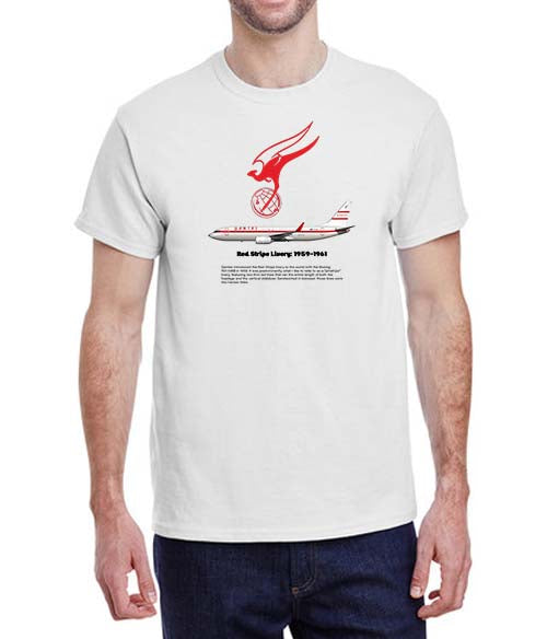 QANTAS - Red Stripe Livery: 1959-1961 - T-Shirt