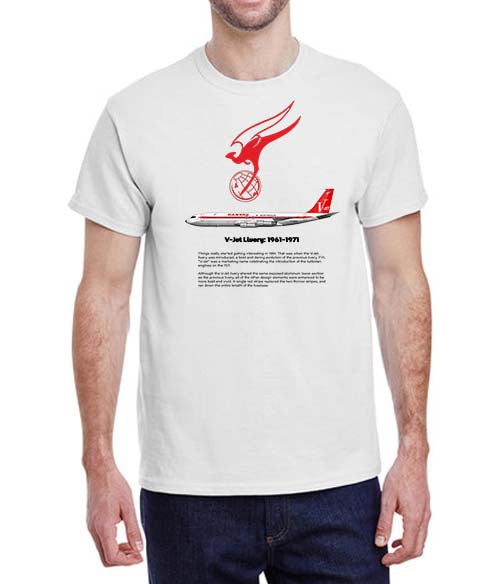 QANTAS V-Jet Livery:1961-1971 - T-Shirt