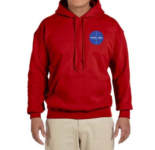 Pan Am Logo Hooded Sweatshirt Embroidered