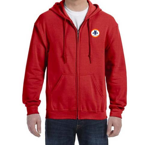 American Airlines 1962 AA Logo Zipped Hooded Sweatshirt Embroidered