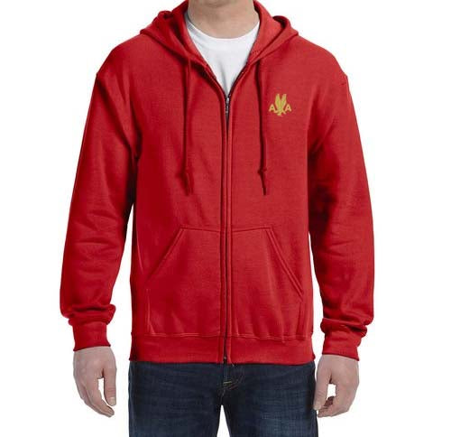 American Airlines 1940's AA Logo Zipped Hooded Sweatshirt Embroidered