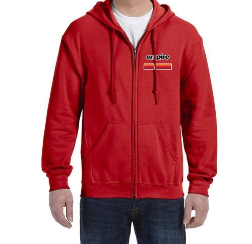 Empire Airlines Zipped Hooded Sweatshirt Embroidered