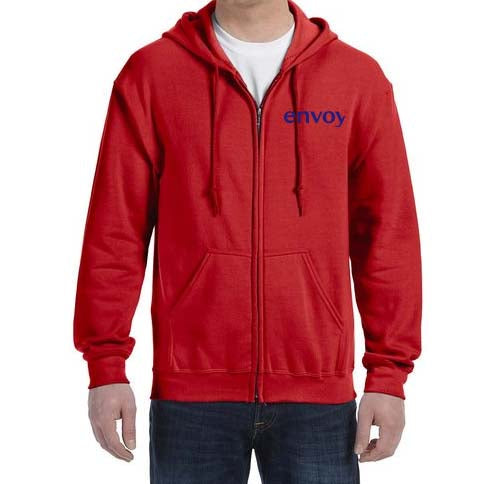 Envoy Airlines Zipped Hooded Sweatshirt Embroidered
