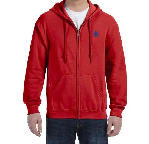 American Airlines 1940's AA Logo Zipped Hooded Sweatshirt Embroidered