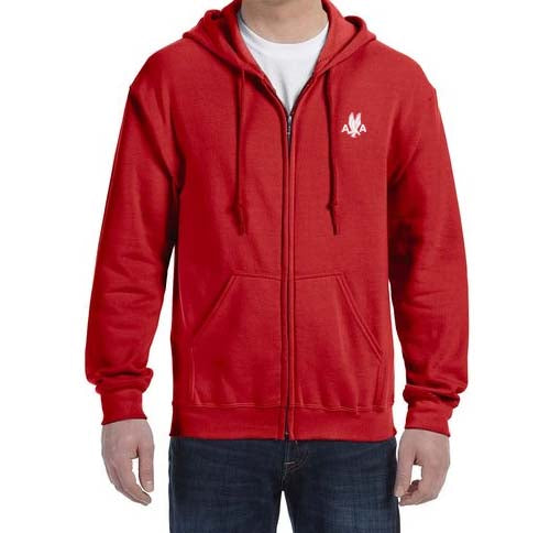 American Airlines 1940's AA Logo Zipped Hooded Sweatshirt Embroidered