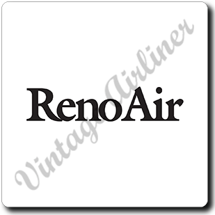 Reno Air Green Script Logo Square Sandstone Coaster
