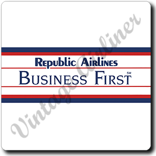 Republic Airlines - Business First - Square Sandstone Coaster