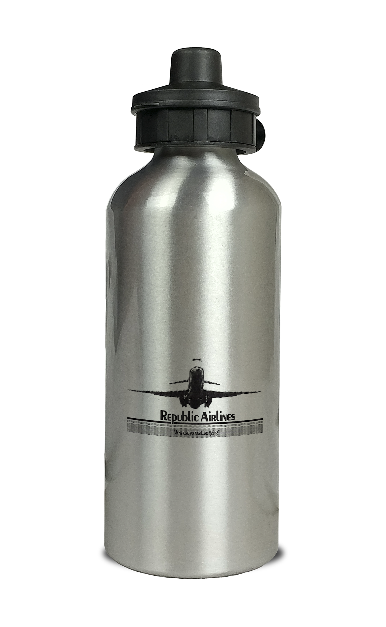 Republic Airlines DC9 Aluminum Water Bottle