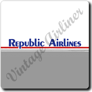 Republic Airlines Logo Square Sandstone Coaster