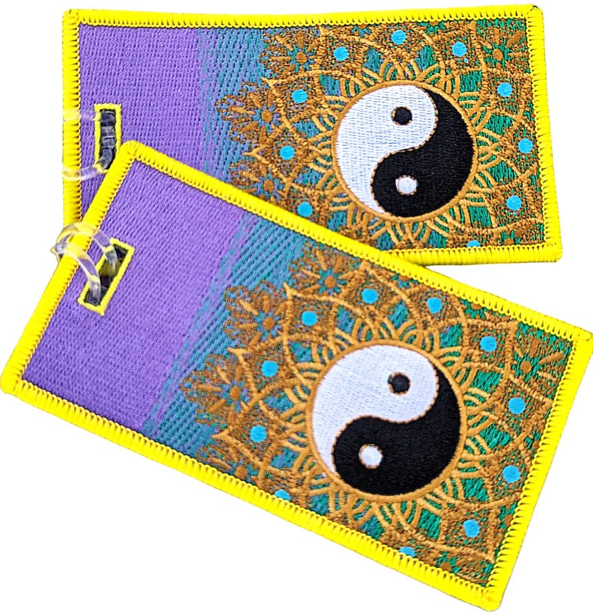 Ying & Yang - Embroidered Bag Tag