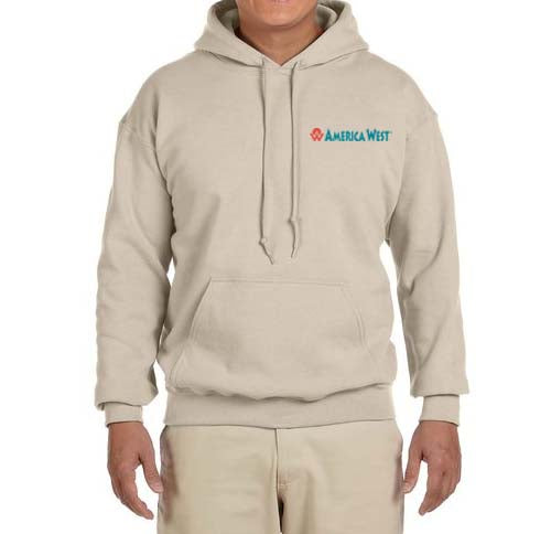 America West First Logo Hooded Sweatshirt Embroidered