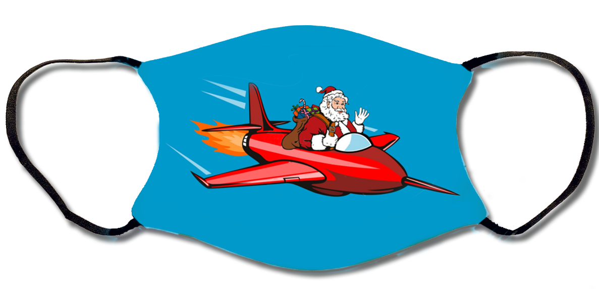 Santa's Plane Face Mask