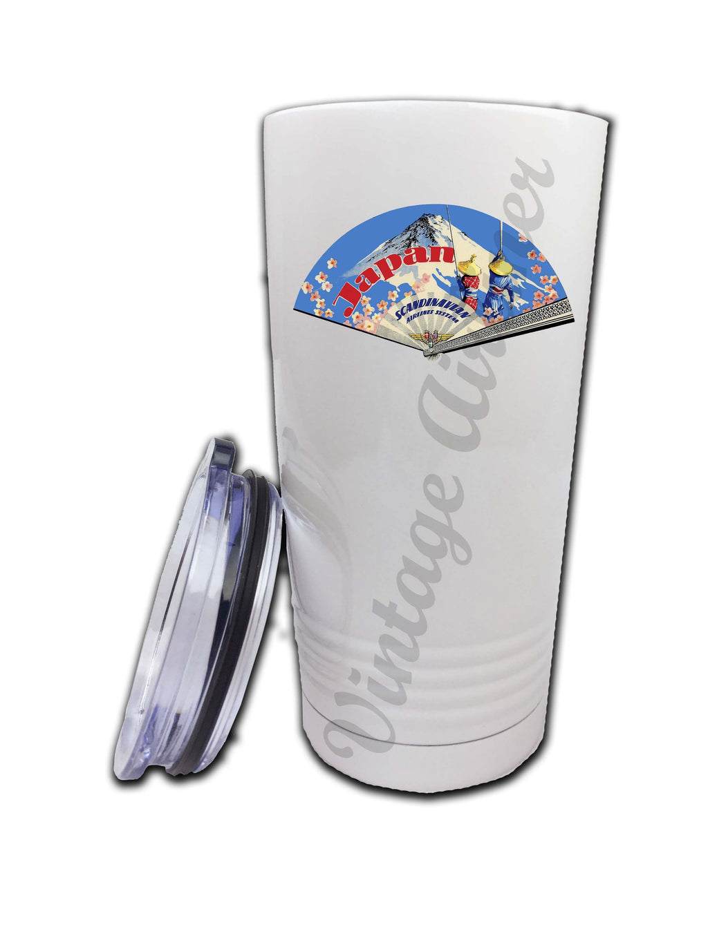 Scandinavian Airlines 1950's Vintage Japan Bag Sticker Tumbler