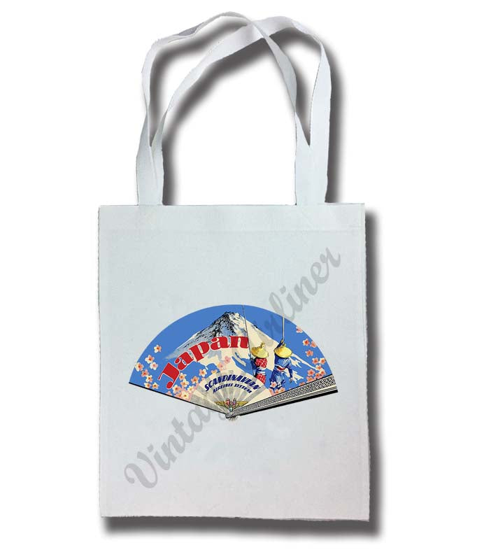 Scandinavian Airlines 1950's Vintage Japan Tote Bag