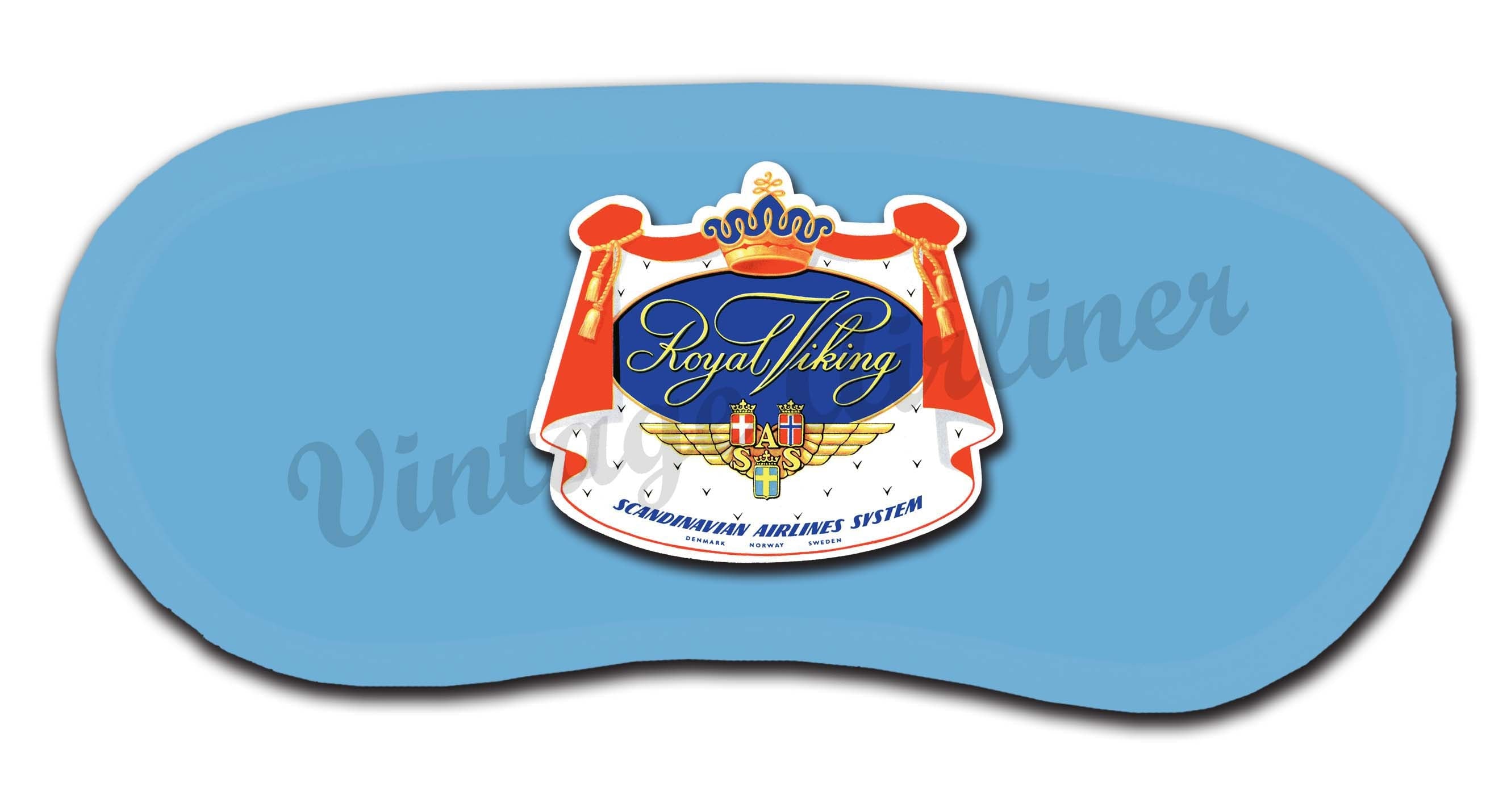 Scandinavian Airlines (SAS) Royal Viking Bag Sticker Sleep Mask