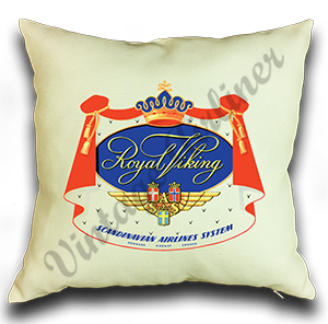 Scandinavian Airlines (SAS) Royal Viking Linen Pillow Case Cover