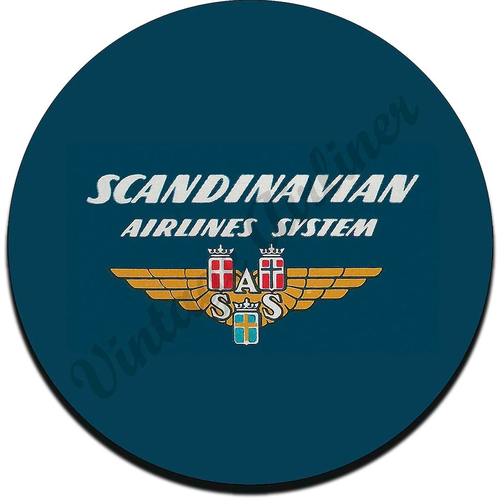 Scandinavian Airlines System Vintage Sandstone Coaster
