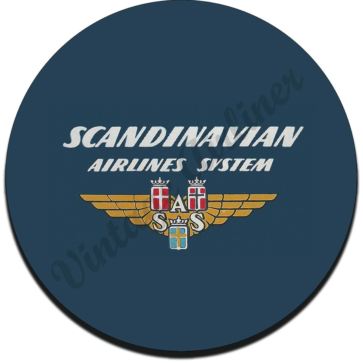 Scandinavian Airlines System Vintage Sandstone Coaster