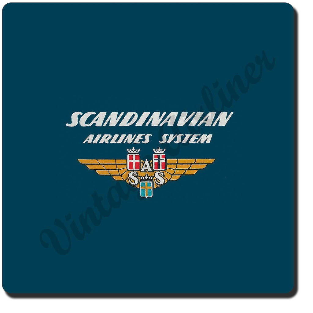 Scandinavian Airlines System Vintage Sandstone Coaster
