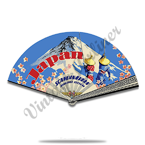 Scandinavian Airlines 1950's Vintage Japan Round Sandstone Coaster