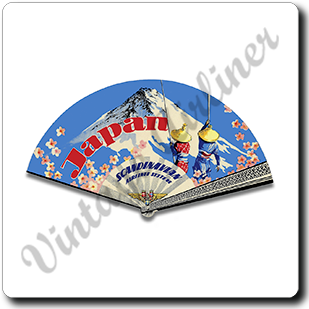 Scandinavian Airlines 1950's Vintage Japan Square Sandstone Coaster