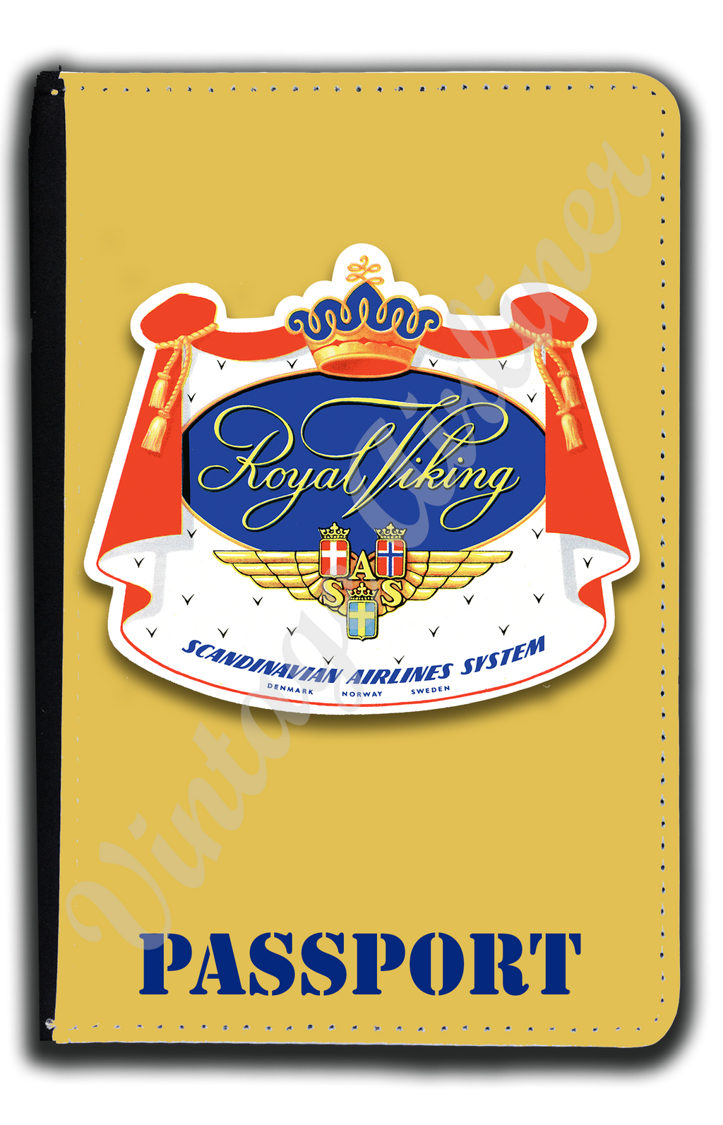 Scandinavian Airlines (SAS) Royal Viking Bag Sticker Passport Case