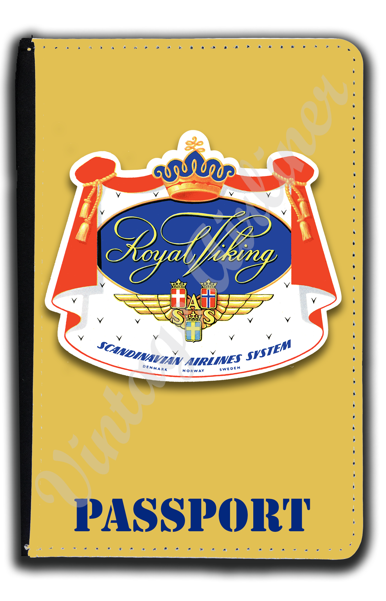 Scandinavian Airlines (SAS) Royal Viking Bag Sticker Passport Case