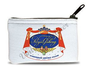 Scandinavian Airlines Vintage Royal Viking Bag Sticker Rectangular Coin Purse