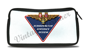 Scandinavian Airlines (SAS) 1960's Triangle Bag Sticker Travel Pouch