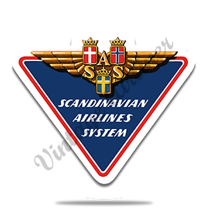 Scandinavian Airlines (SAS) 1960's Triangle Round Sandstone Coaster