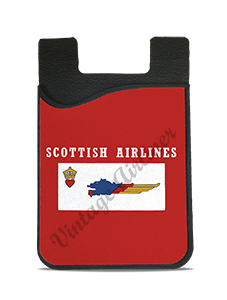 Scottish Airlines Vintage Bag Sticker Card Caddy