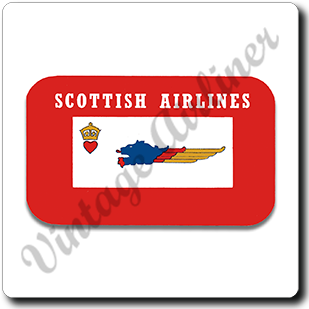Scottish Airlines Logo Square Sandstone Coaster