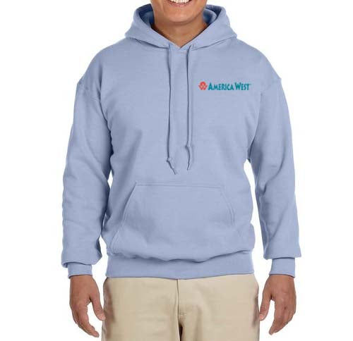 America West First Logo Hooded Sweatshirt Embroidered