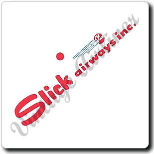 Slick Airways Logo Square Sandstone Coaster