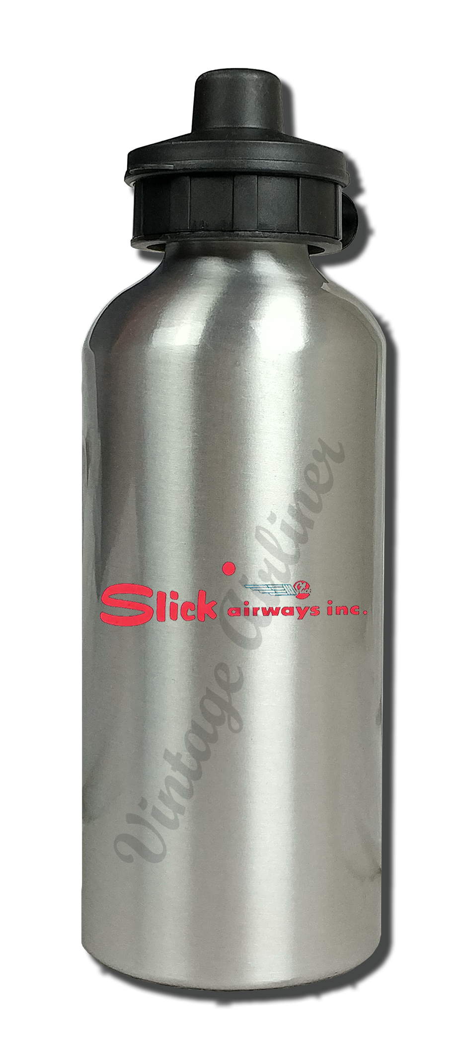 Slick Airways Inc Logo Aluminum Water Bottle