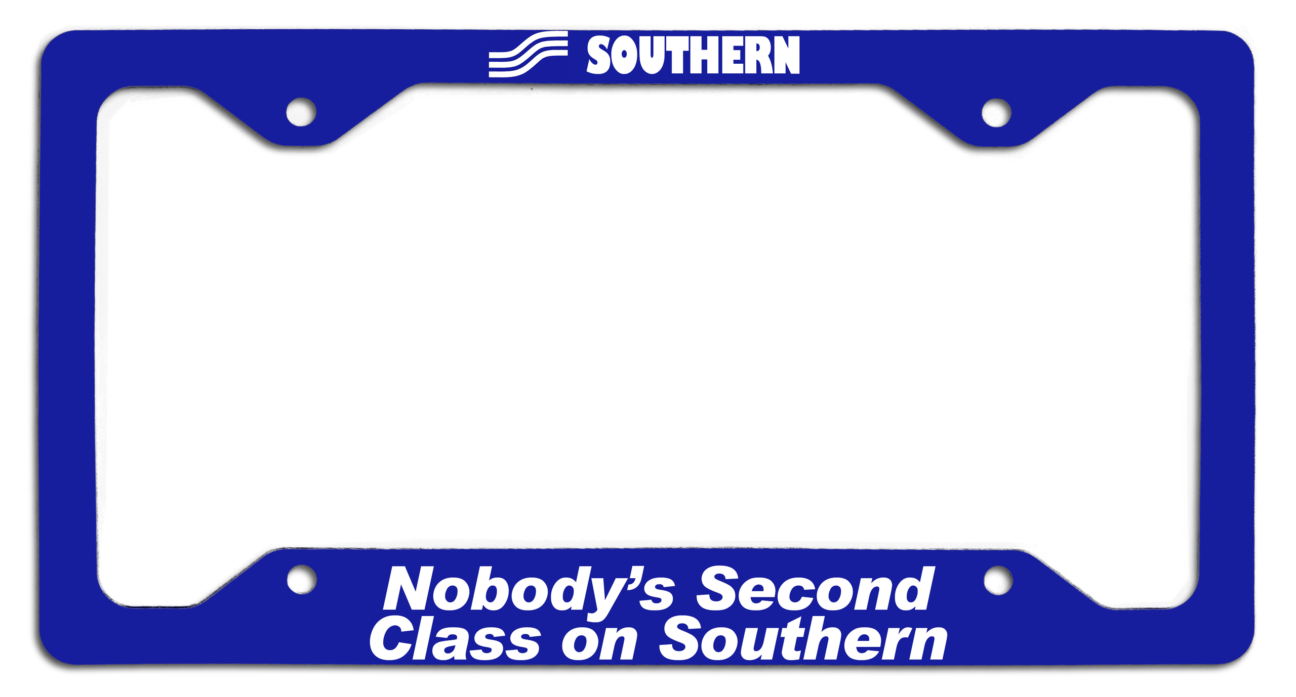 Southern Airlines - Nobody's Second Class on Southern - License Plate Frame