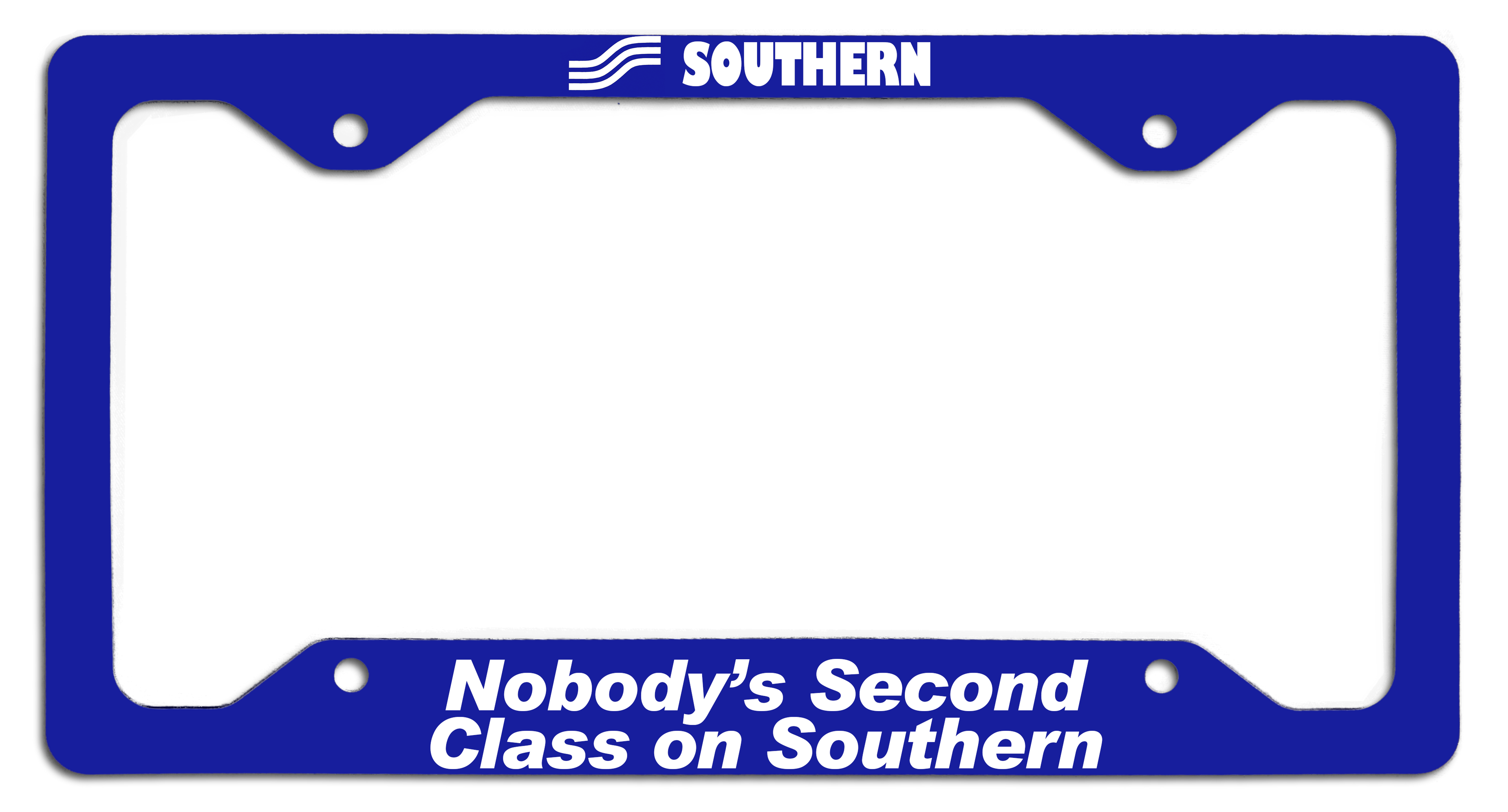 Southern Airlines - Nobody's Second Class on Southern - License Plate Frame