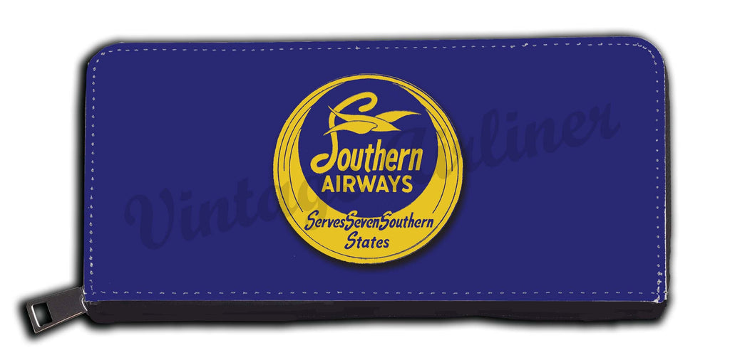 Southern Airways Round Vintage Bag Sticker Wallet