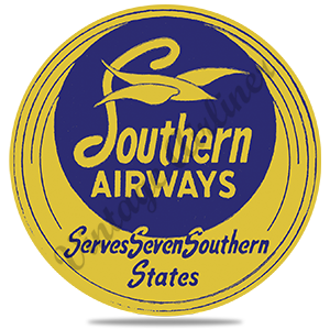 Southern Airways Round Vintage Round Sandstone Coaster