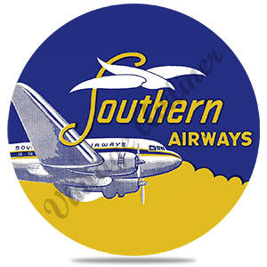 Southern Airways 1950's Vintage Round Sandstone Coaster
